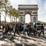 Paris busy traffic