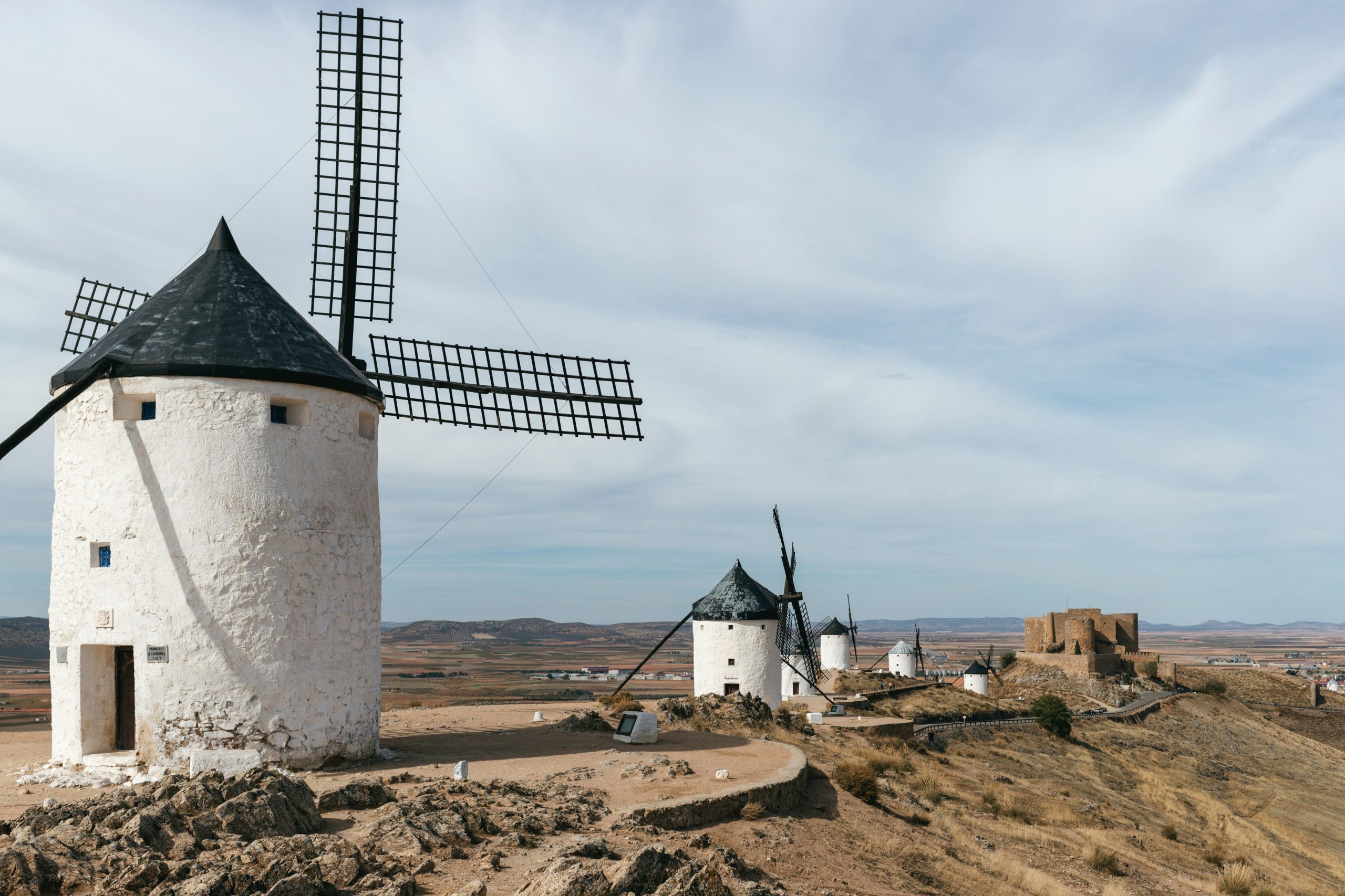 Windmills in rural Spain