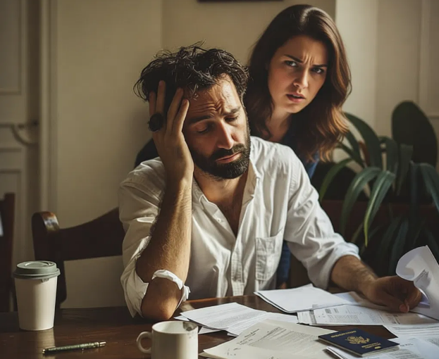 Frustrated getting his paperwork